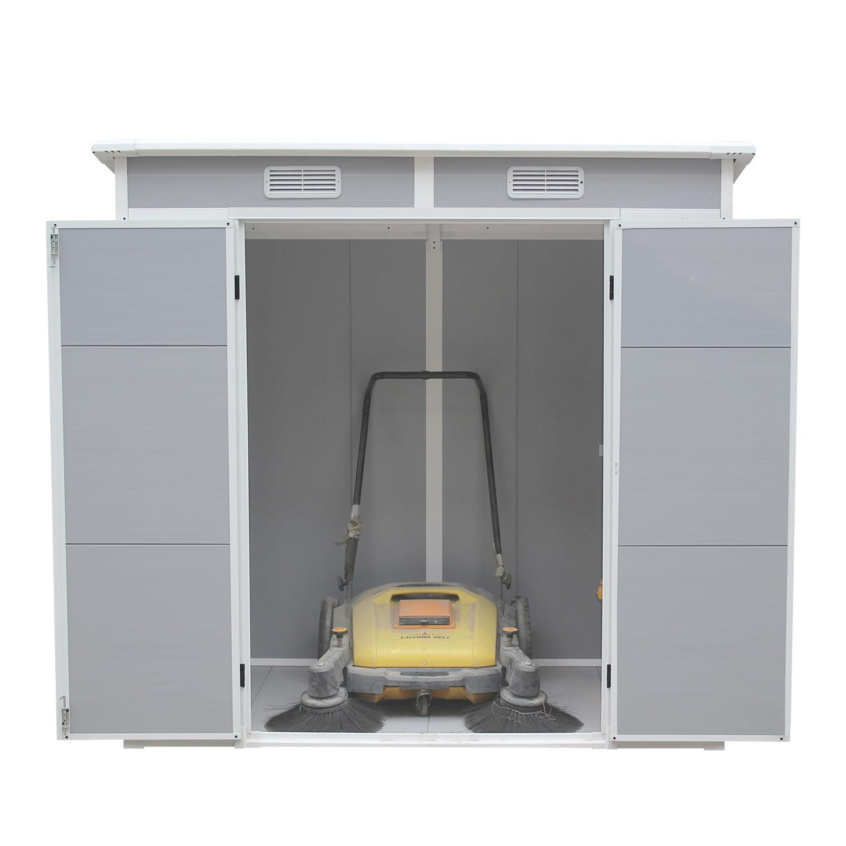 Outdoor Garden Storage Shed 6 X 4 Ft Grey Plastic Aluminium Frame