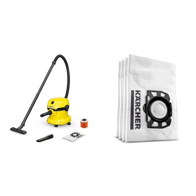 Wet And Dry Vacuum Cleaner 12L 1000W Blowing Function Yellow