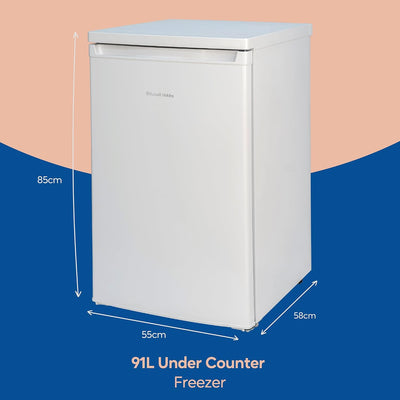 Under Counter Freezer 91L 55cm White Freestanding
