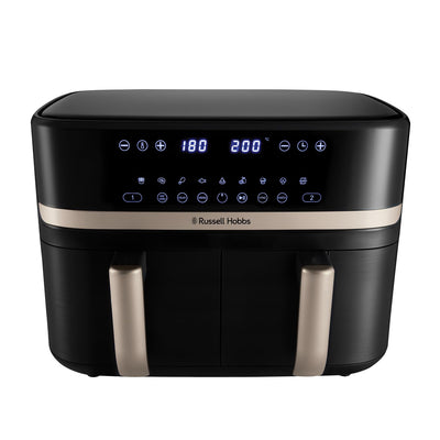Dual Air Fryer 9L 2800W Dual Basket Touch Control Black