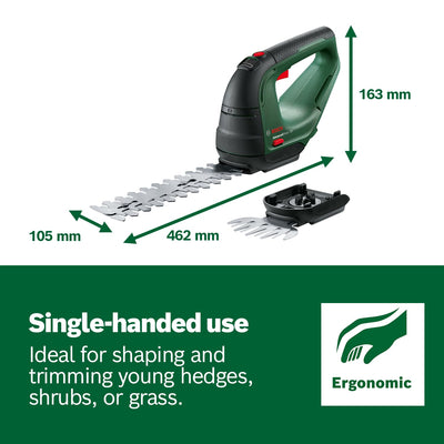 Cordless Grass And Shrub Shear 18V 2.0Ah 85m² Black Green