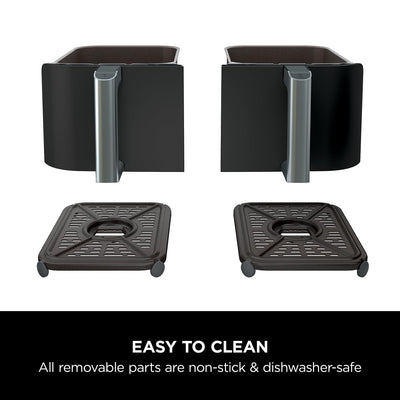 Dual Zone Digital Air Fryer 7.6L 6-in-1 Black