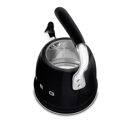 Whistling Kettle 2.3L Stainless Steel Silicone Handle Black
