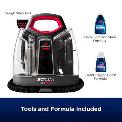 Portable Spot Cleaner 330W HeatWave Technology 1.5m Hose Titanium/Red