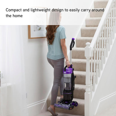 Upright Vacuum Cleaner 820W Bagless Multi-Cyclonic Lightweight Purple