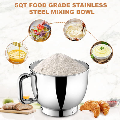 Stand Mixer 5-Quart 8-Speed 1000W Tilt-Head Black