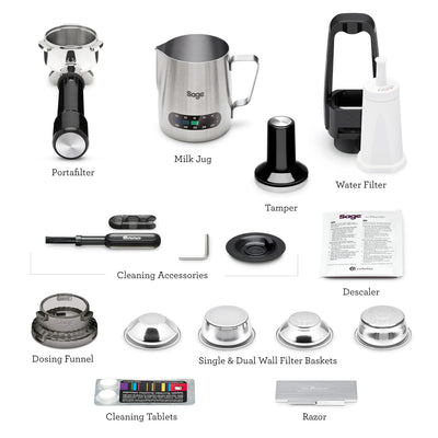 Bean To Cup Coffee Machine 16 Grind Settings 15 Bar Pump PID Temp Control Brushed Stainless Steel