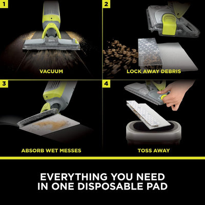 2-in-1 Cordless Hard Floor Vacuum Spray Mop Charcoal Grey
