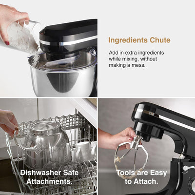 Stand Mixer 4.5L 1000W 8 Speeds With Pulse Function Black