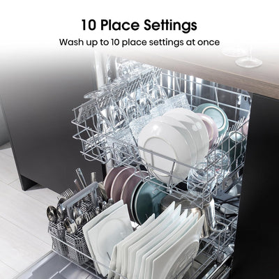 Built-In Dishwasher 10 Place Settings 7 Programs White 30 Min Quick Wash