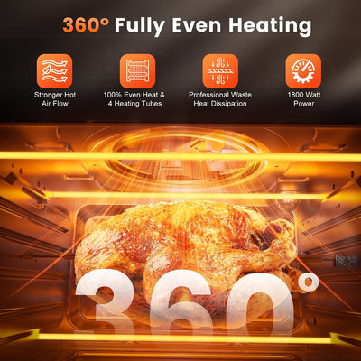 Air Fryer Oven 30L 18 Presets Dual-Cook Digital Touch Black