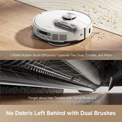 Robot Vacuum And Mop 19,000Pa Suction Obstacle Avoidance White
